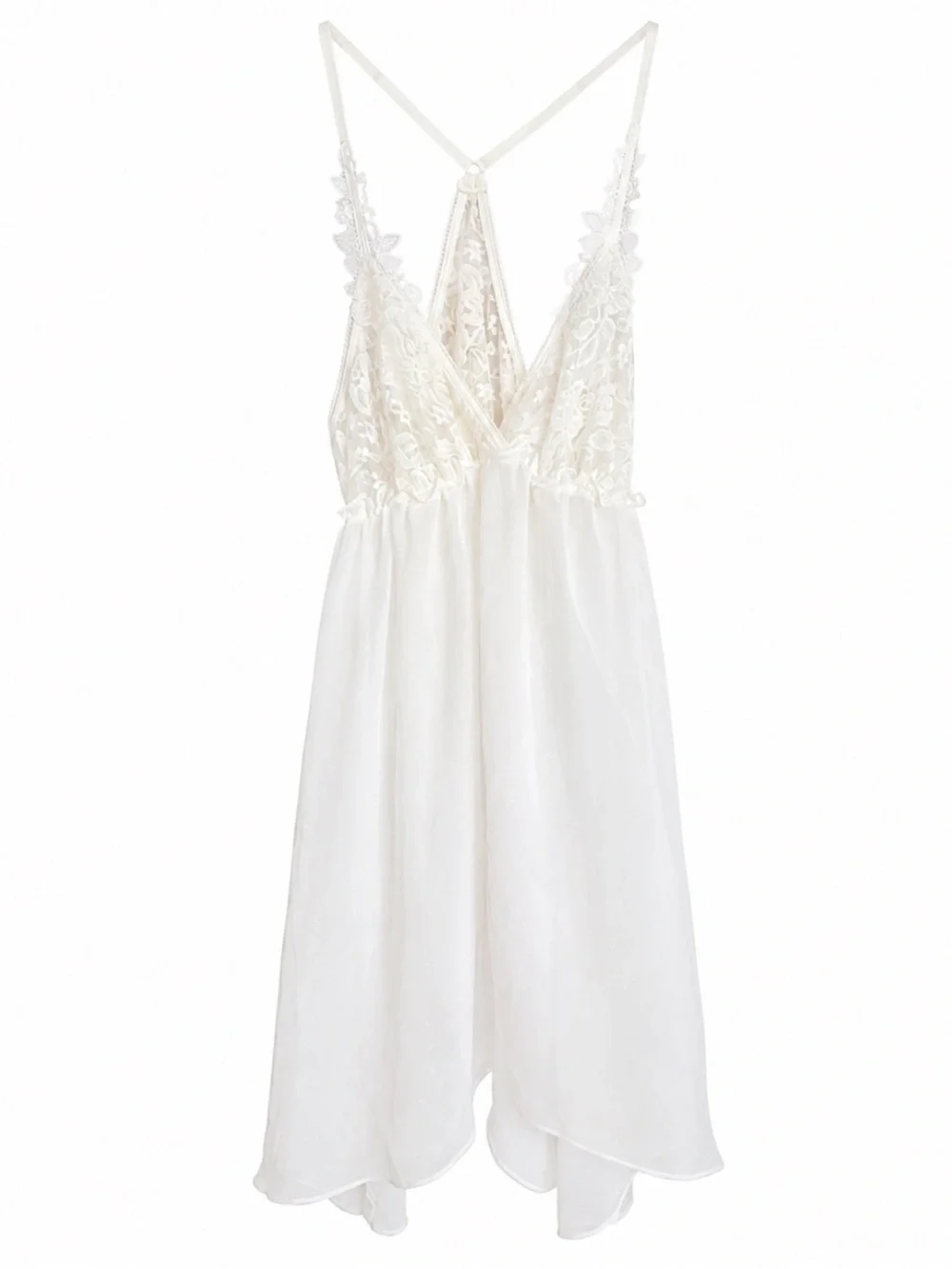 Y2K INTIMO DONATELLA Babydoll Sheer Lace Fairy Boho Slip Dainty Angel Coquette S
